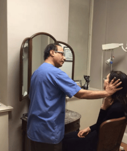What is rhinoplasty? You will exchange on goals and expectations for your rhinoplasty. This picture shows Dr. Shahar consulting with a rhinoplasty patient.